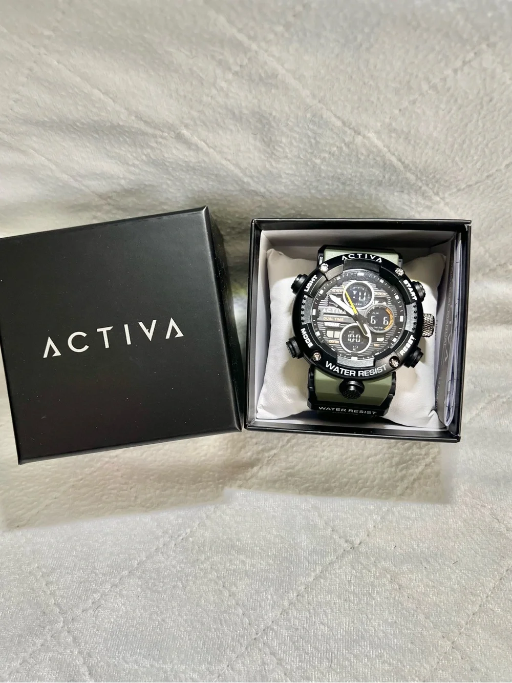NEW! ACTIVA Men's Green and Black Sport Watch - Water Resistant